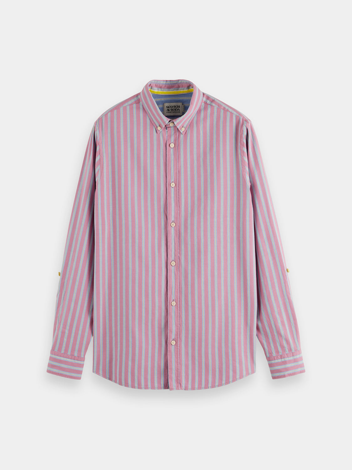 Yarn-dyed dobby striped shirt