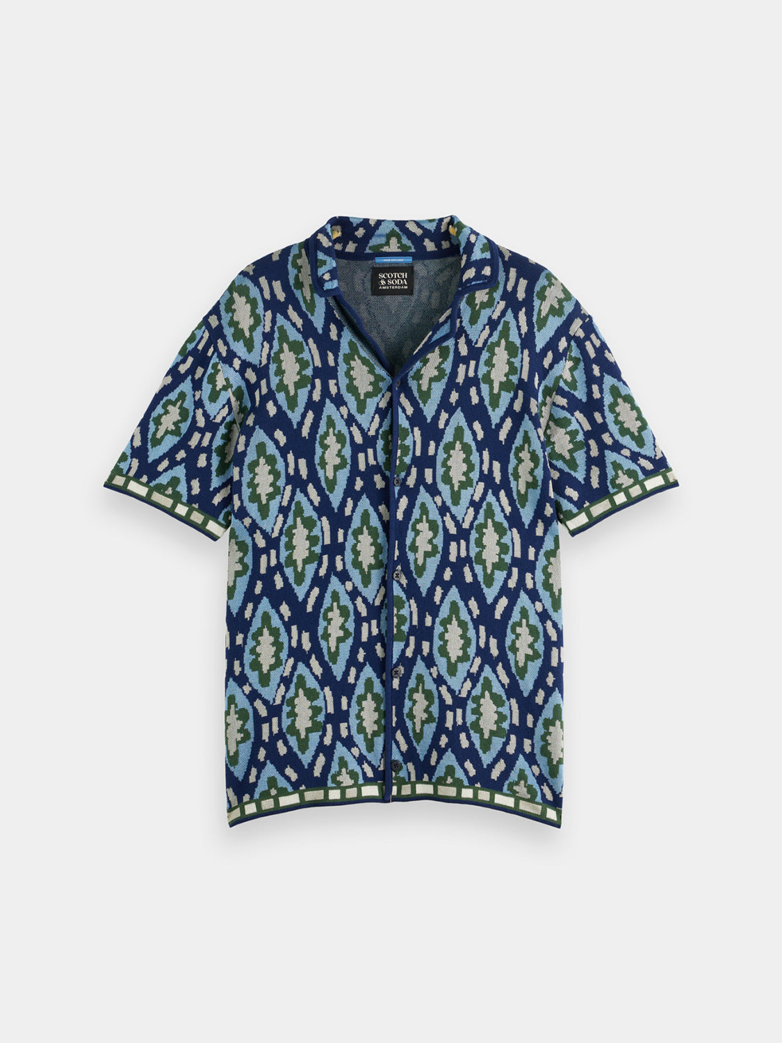 Jacquard knitted shirt - Scotch & Soda NZ