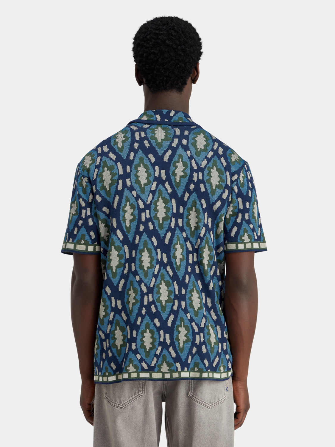Jacquard knitted shirt - Scotch & Soda NZ