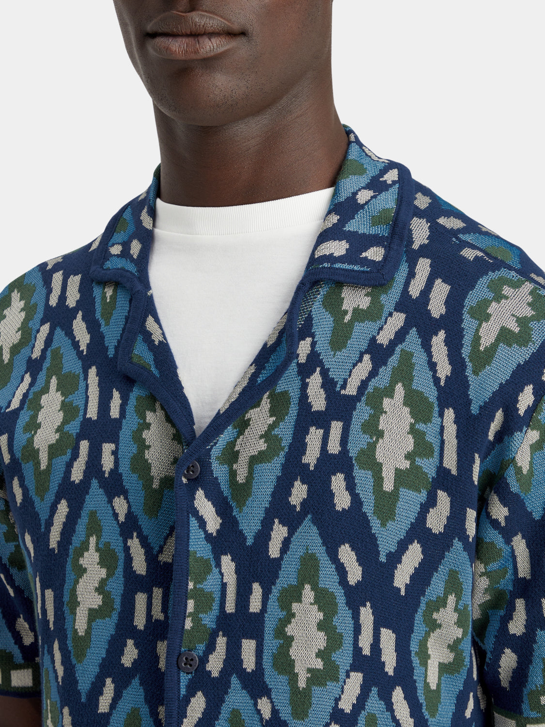 Jacquard knitted shirt - Scotch & Soda NZ