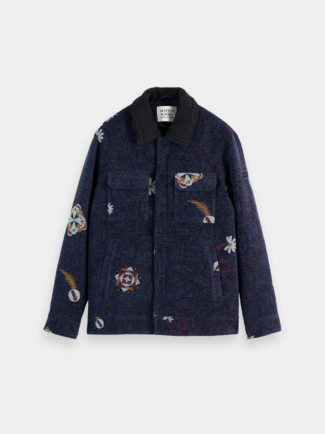 Jacquard trucker jacket - Scotch & Soda NZ