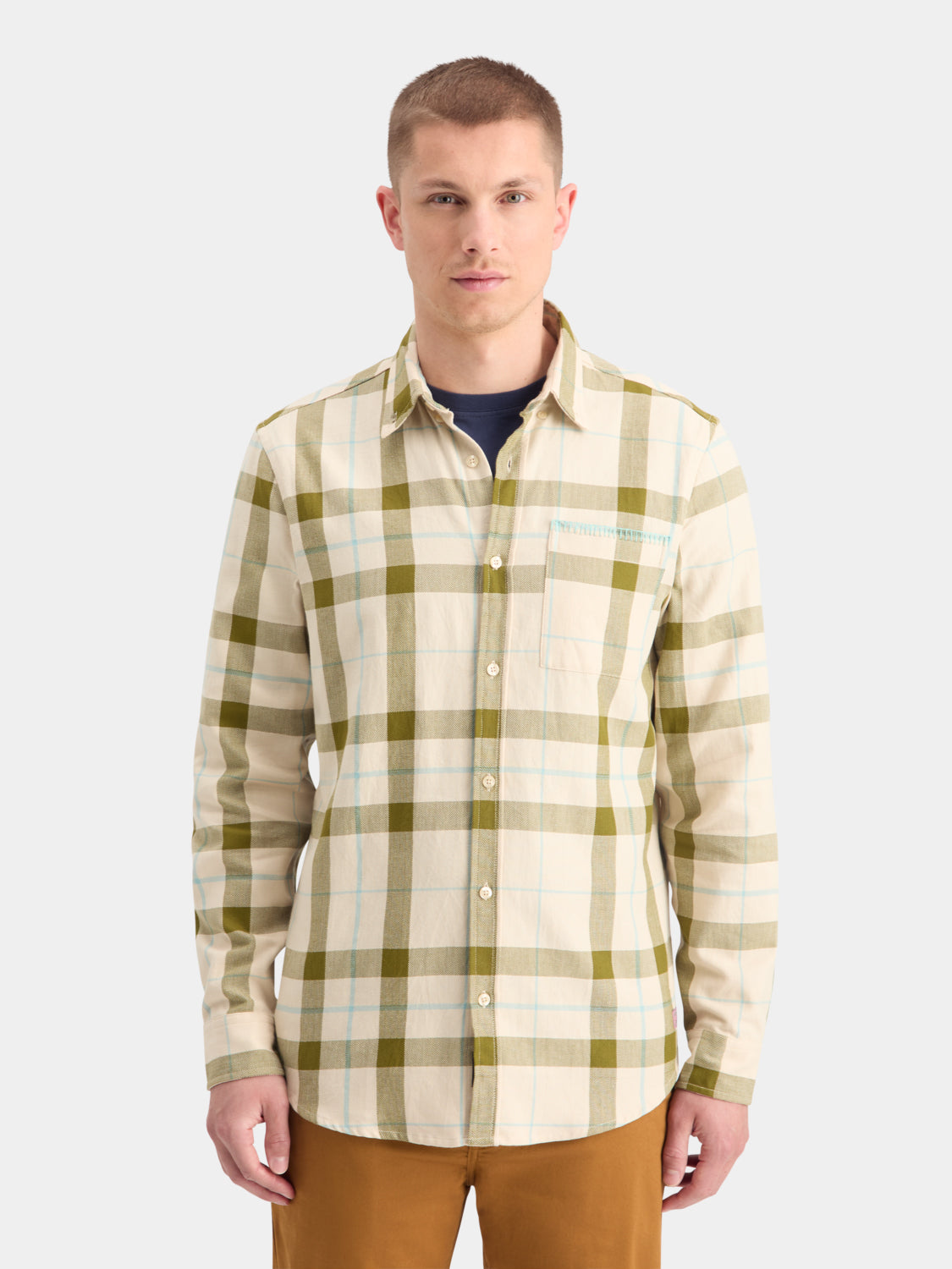 Herringbone check shirt - Scotch & Soda NZ