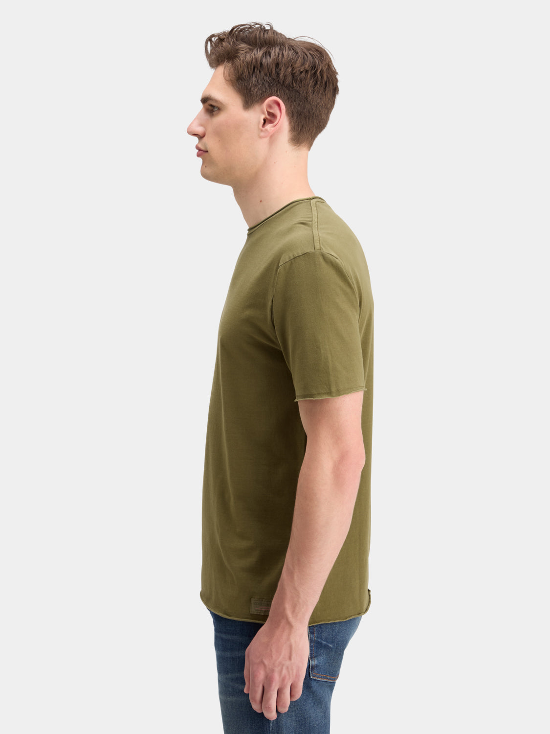 Raw edge garment-dyed t-shirt - Scotch & Soda NZ
