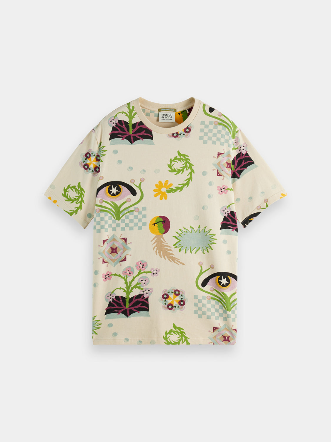 Flower printed t-shirt - Scotch & Soda NZ