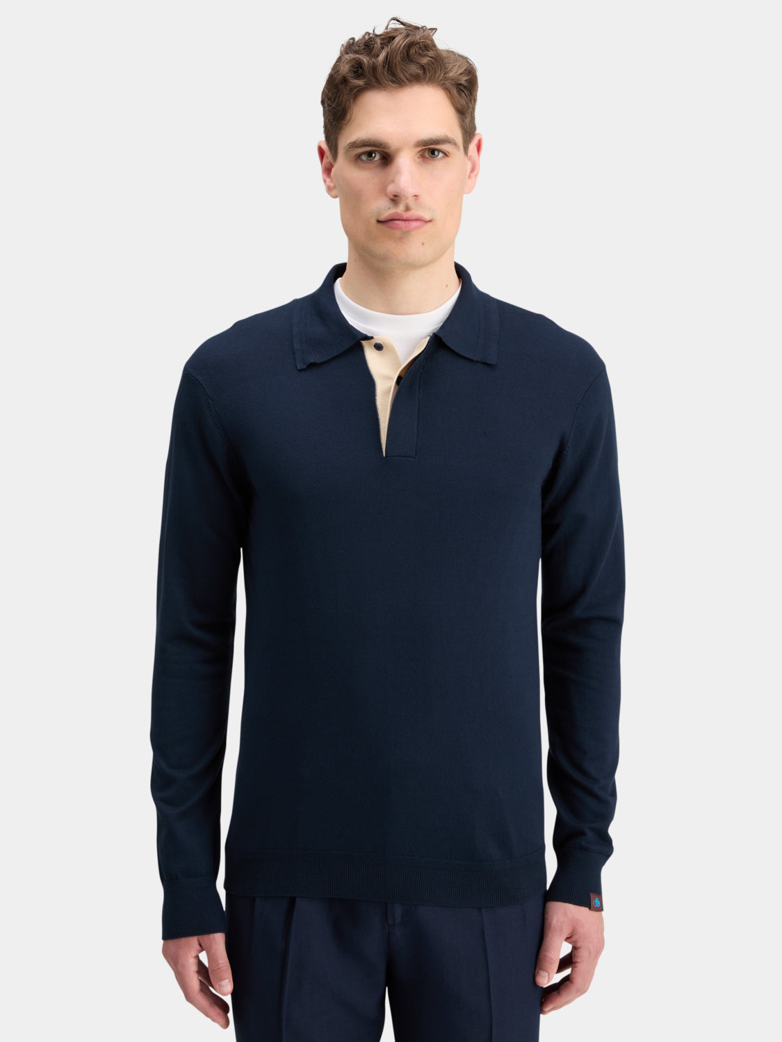 Long sleeved knit polo - Scotch & Soda NZ