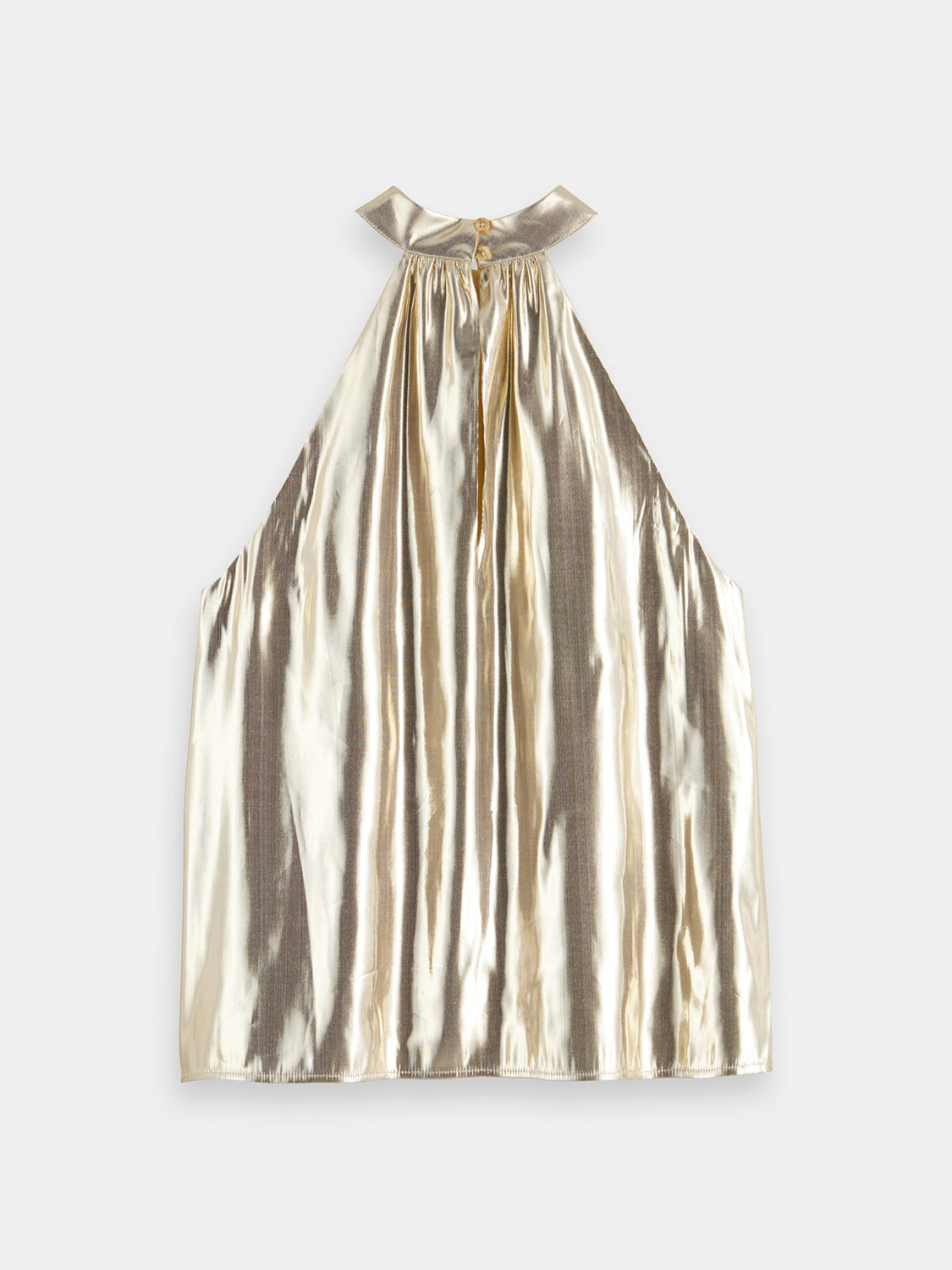 Golden halter top