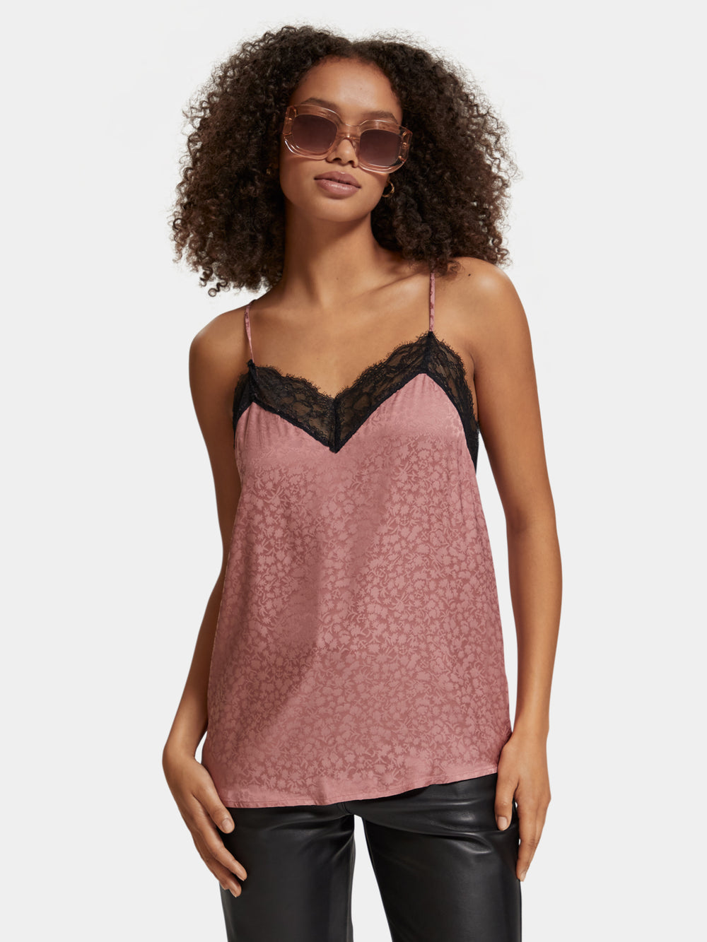 Camisole with lace detail