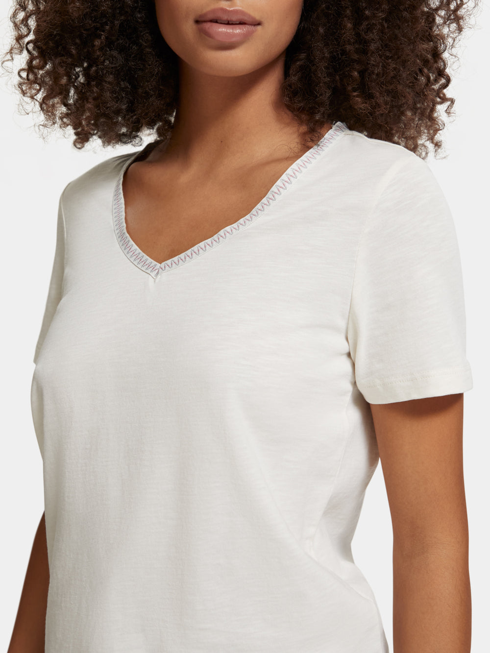 Short sleeved v-neck t-shirt