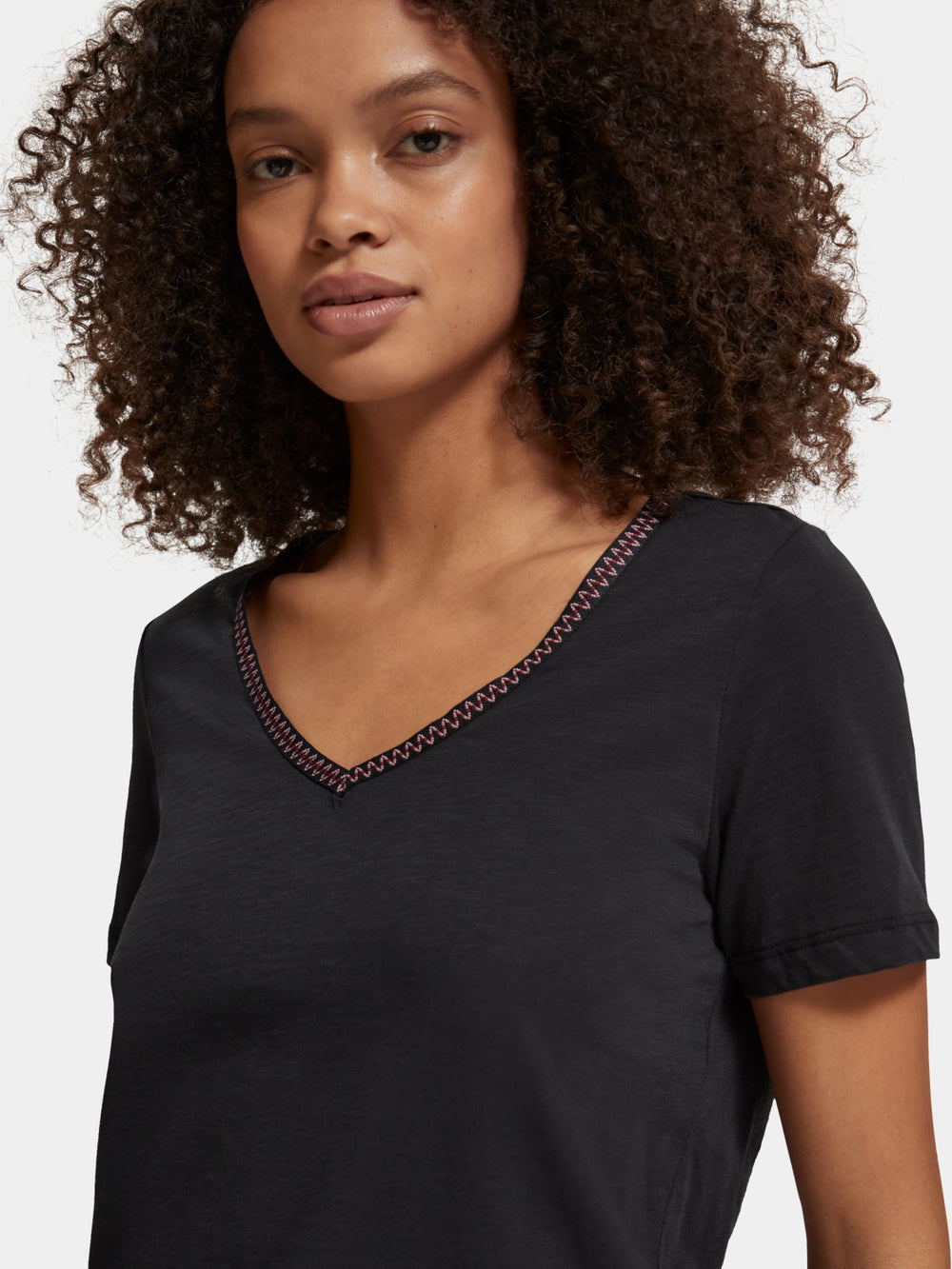 Short sleeved v-neck t-shirt