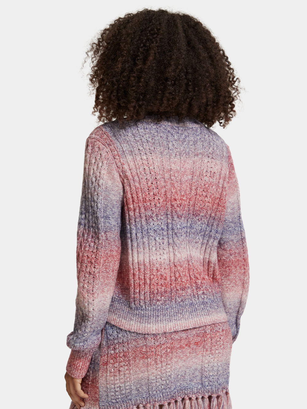 Space-dyed crewneck pullover