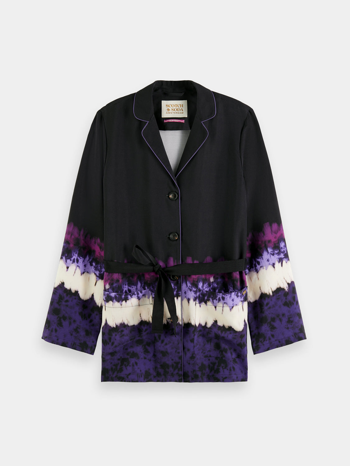 Tie-dyed pyjama blazer - Scotch & Soda NZ