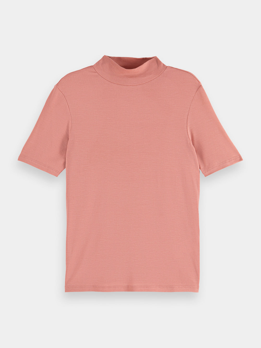 Mock neck short sleeved t-shirt