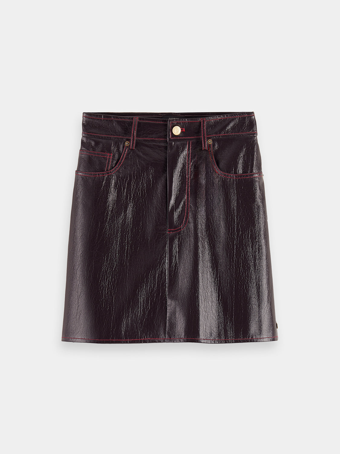 Faux leather mini skirt - Scotch & Soda NZ