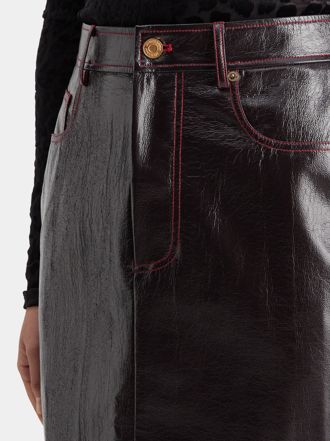 Faux leather mini skirt - Scotch & Soda NZ