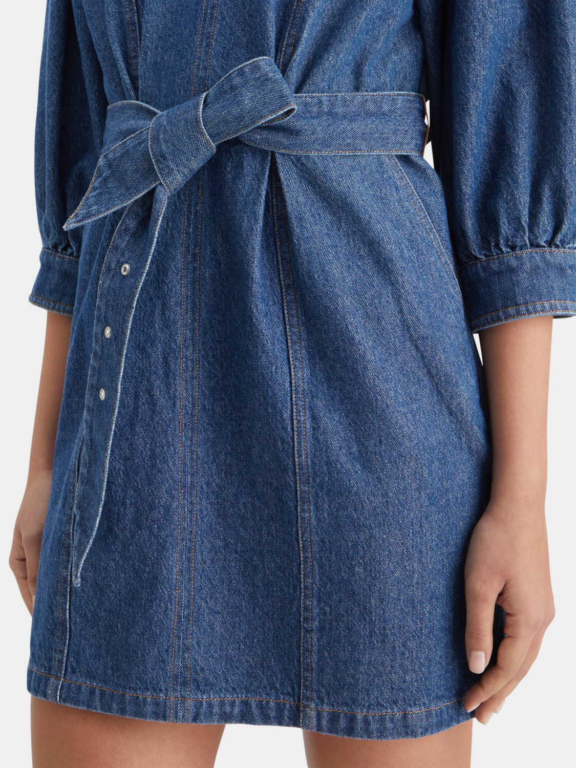 V-Neck Denim Cami Dress