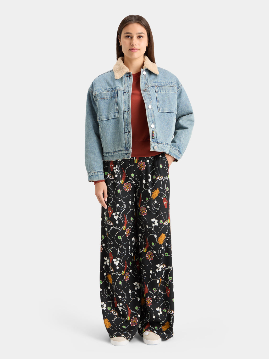 Eleni wide fit pants - Scotch & Soda NZ