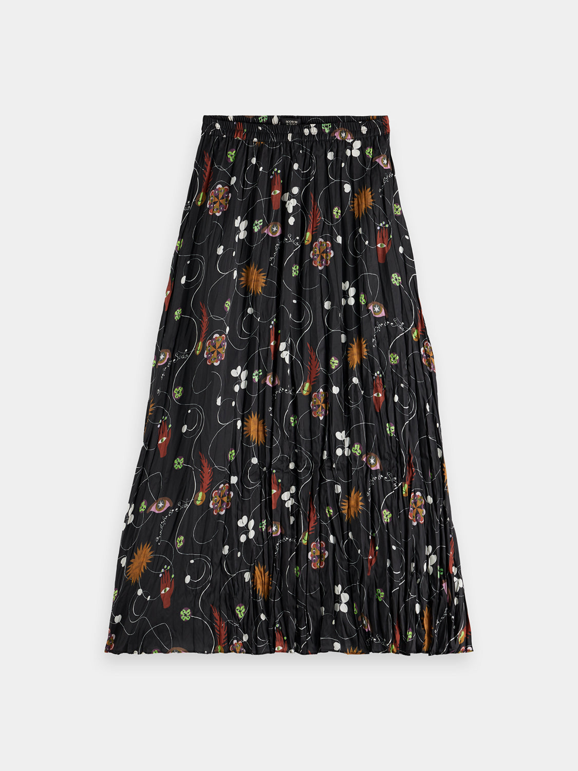 Pleated floral midi skirt - Scotch & Soda NZ