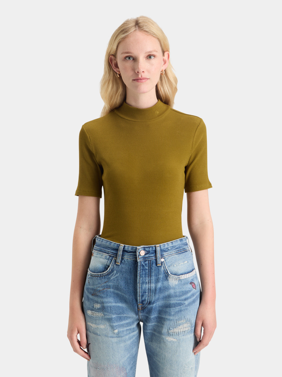 Ribbed mock neck - Scotch & Soda NZ