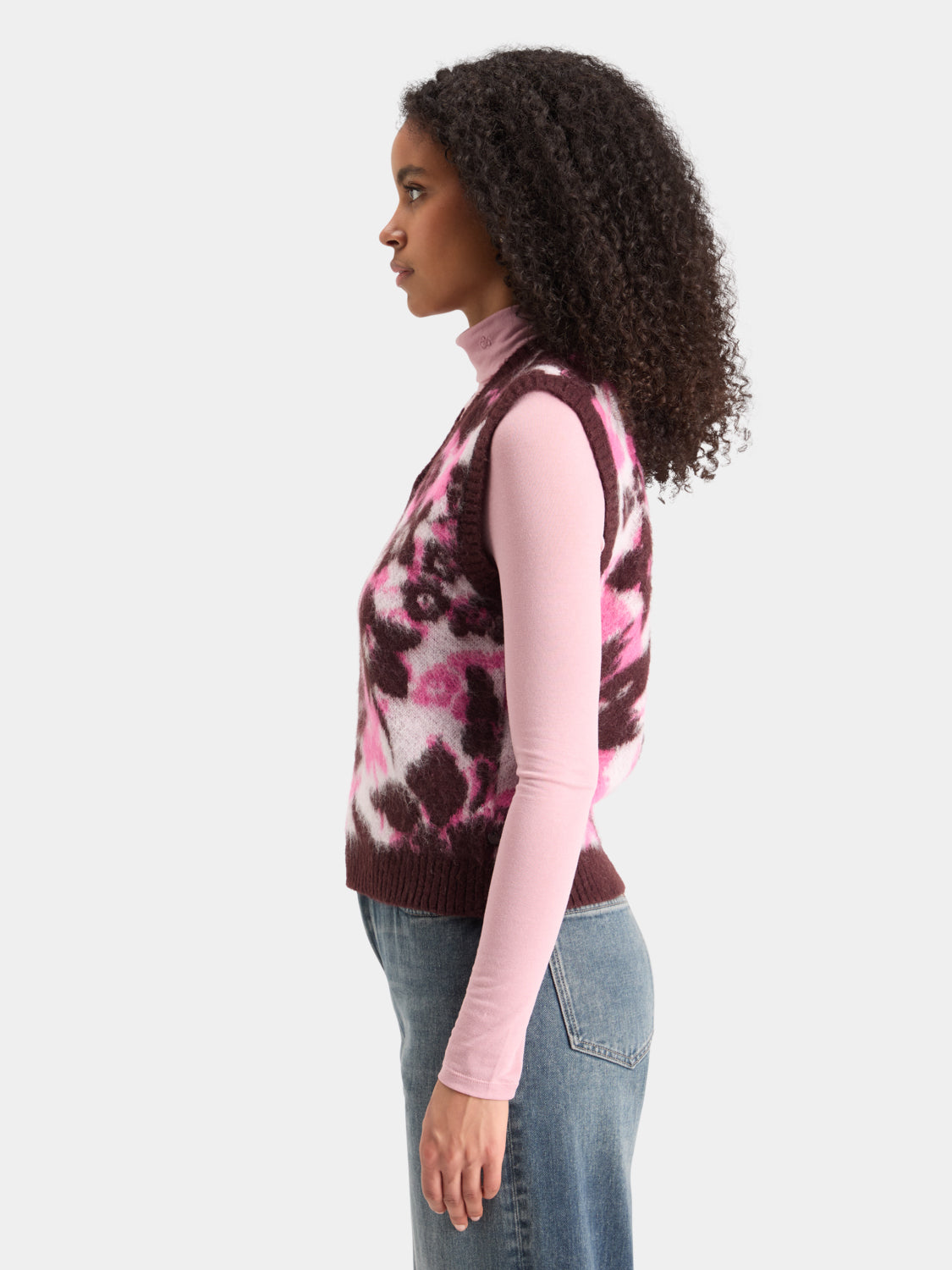 Fuzzy v-neck vest - Scotch & Soda NZ