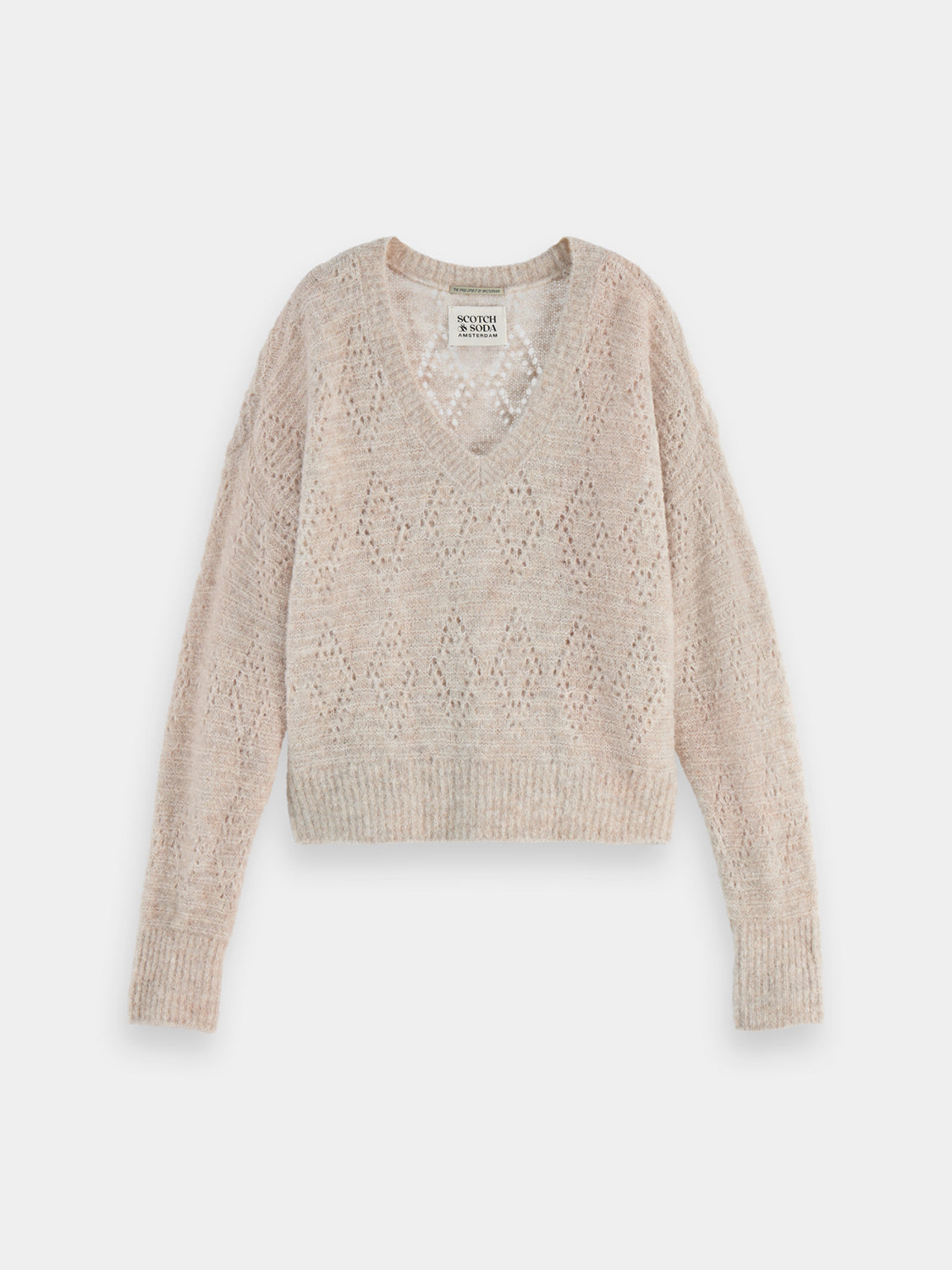 Boucle v-neck pullover - Scotch & Soda NZ