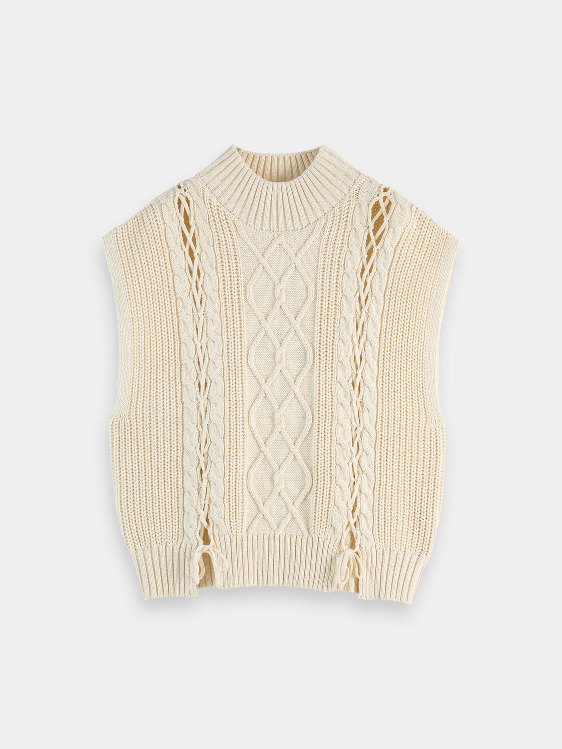 Cable stitch pullover vest - Scotch & Soda NZ