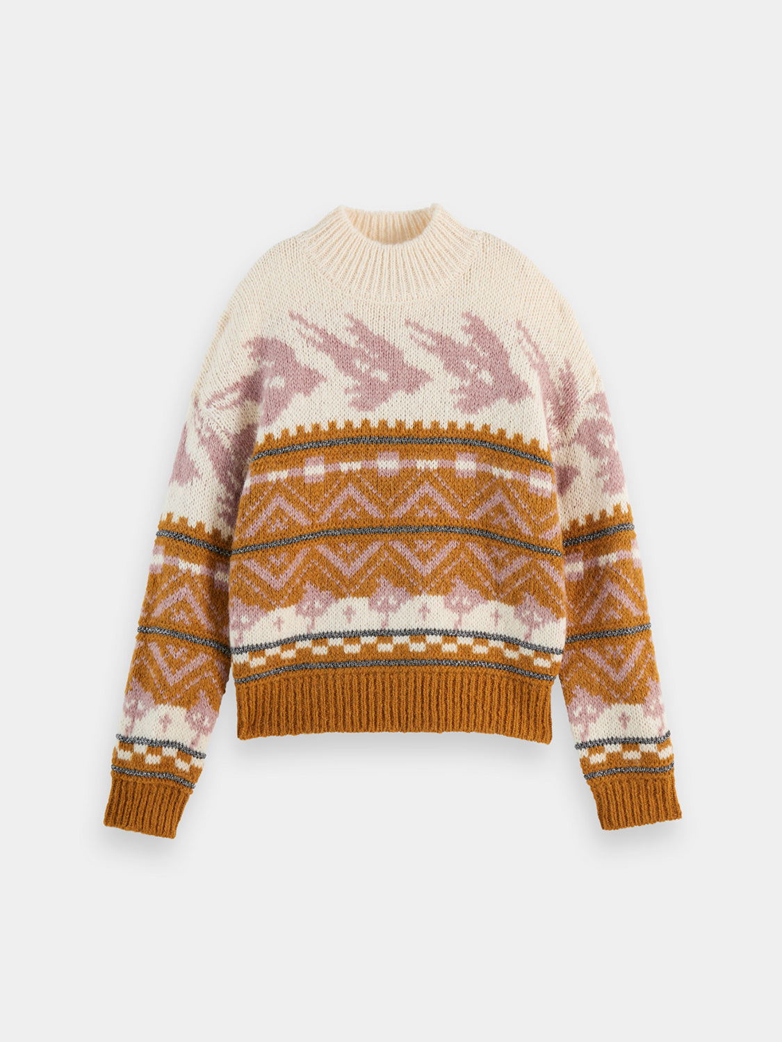 Metallic Fair Isle pullover - Scotch & Soda NZ