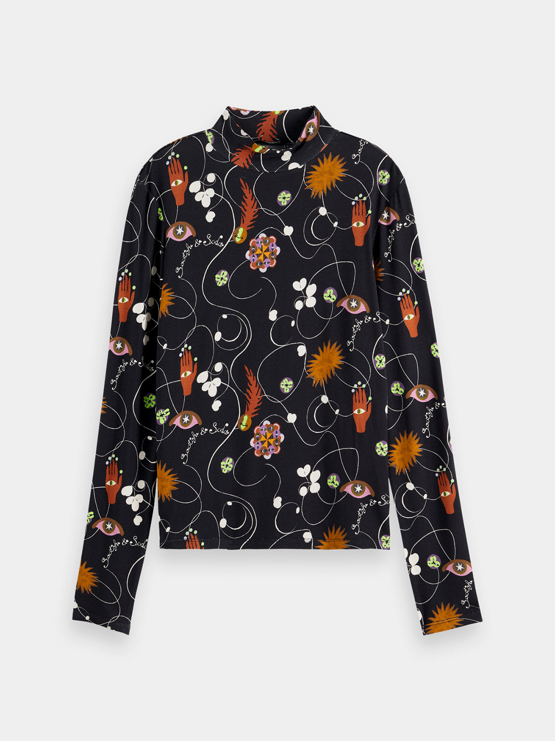 Printed mock neck - Scotch & Soda NZ