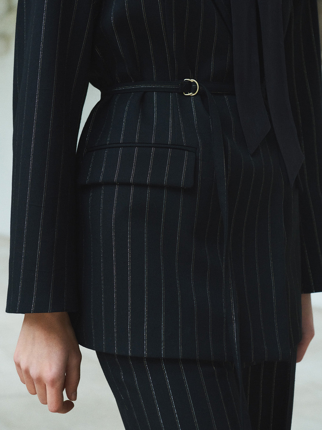 Lurex pinstripe blazer - Scotch & Soda NZ