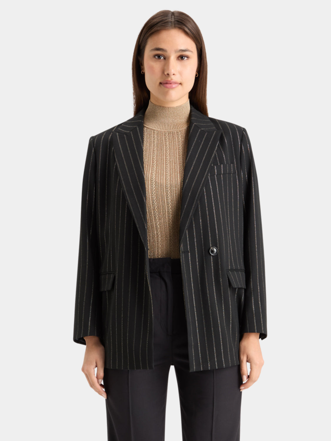 Lurex pinstripe blazer - Scotch & Soda NZ