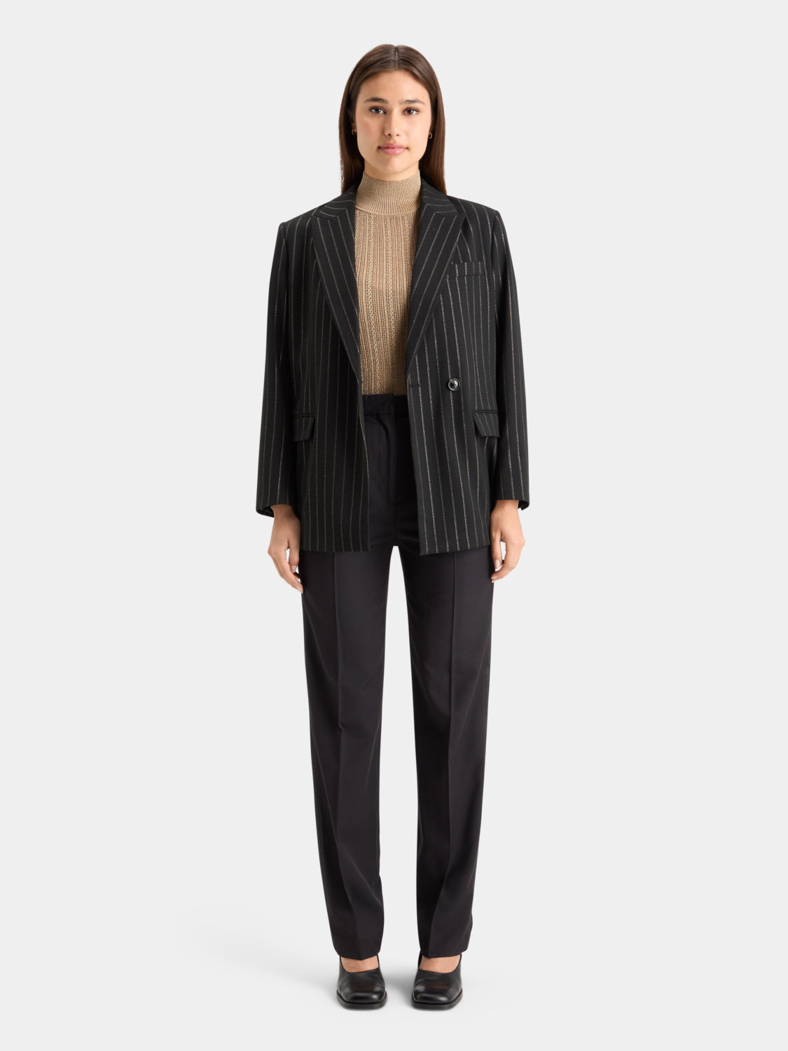 Lurex pinstripe blazer - Scotch & Soda NZ