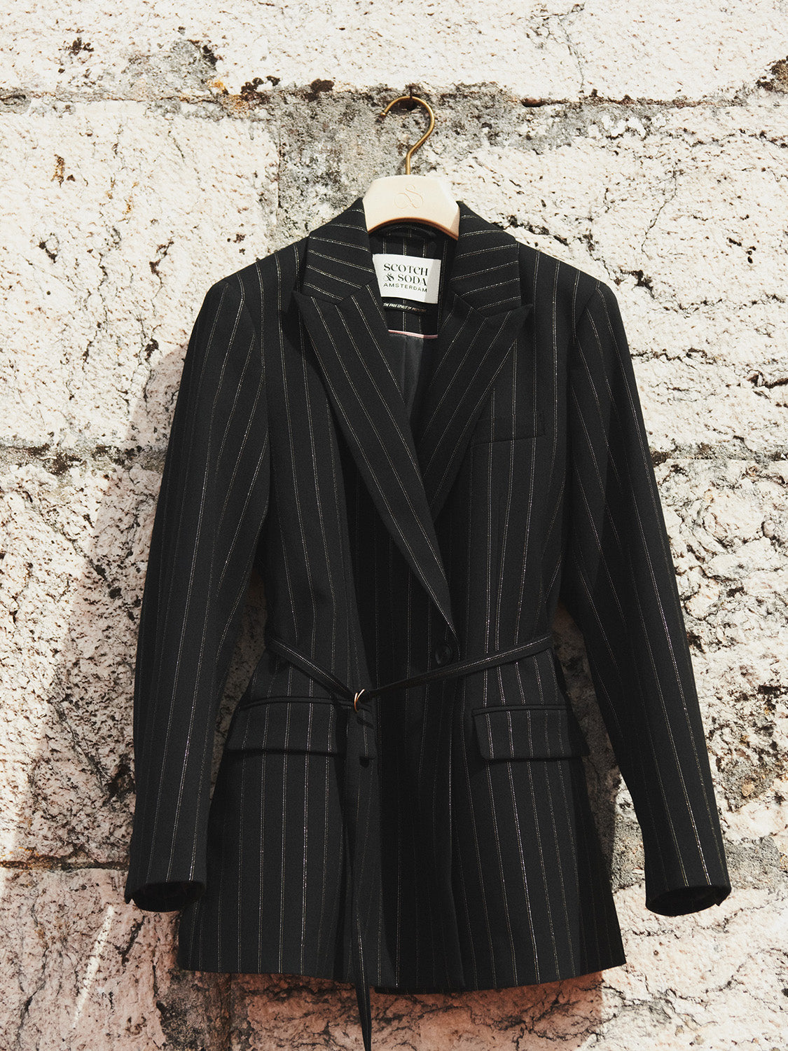 Lurex pinstripe blazer - Scotch & Soda NZ