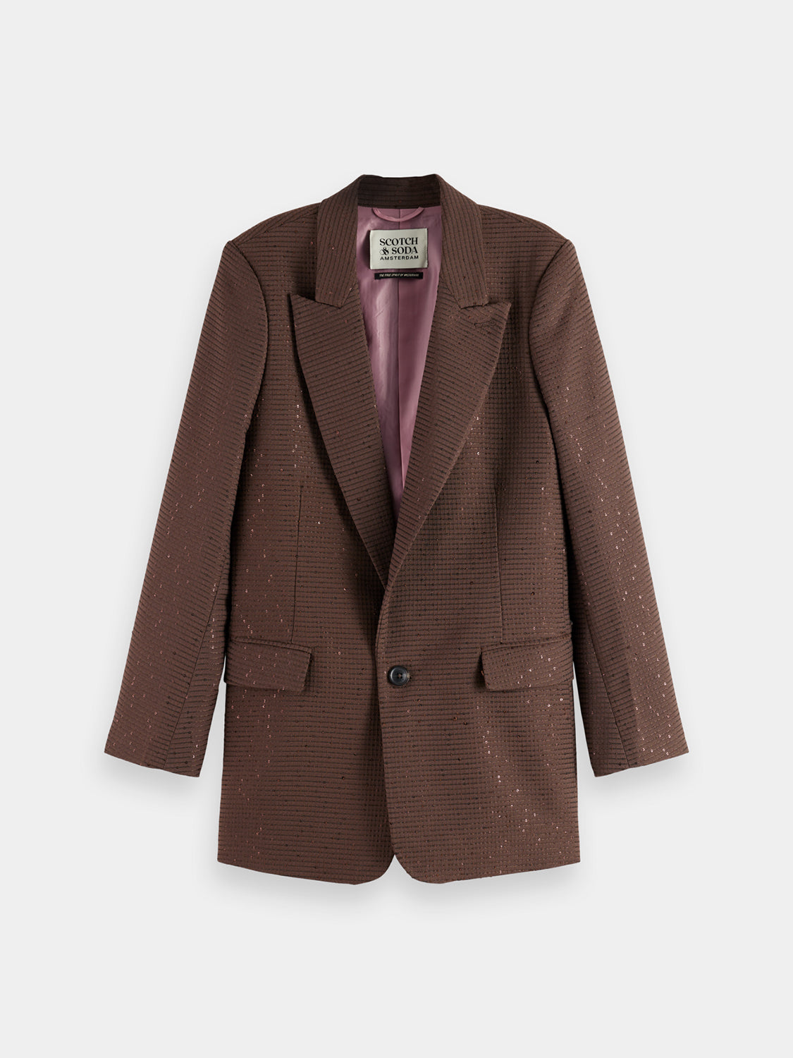 Sequin single-breasted blazer - Scotch & Soda NZ