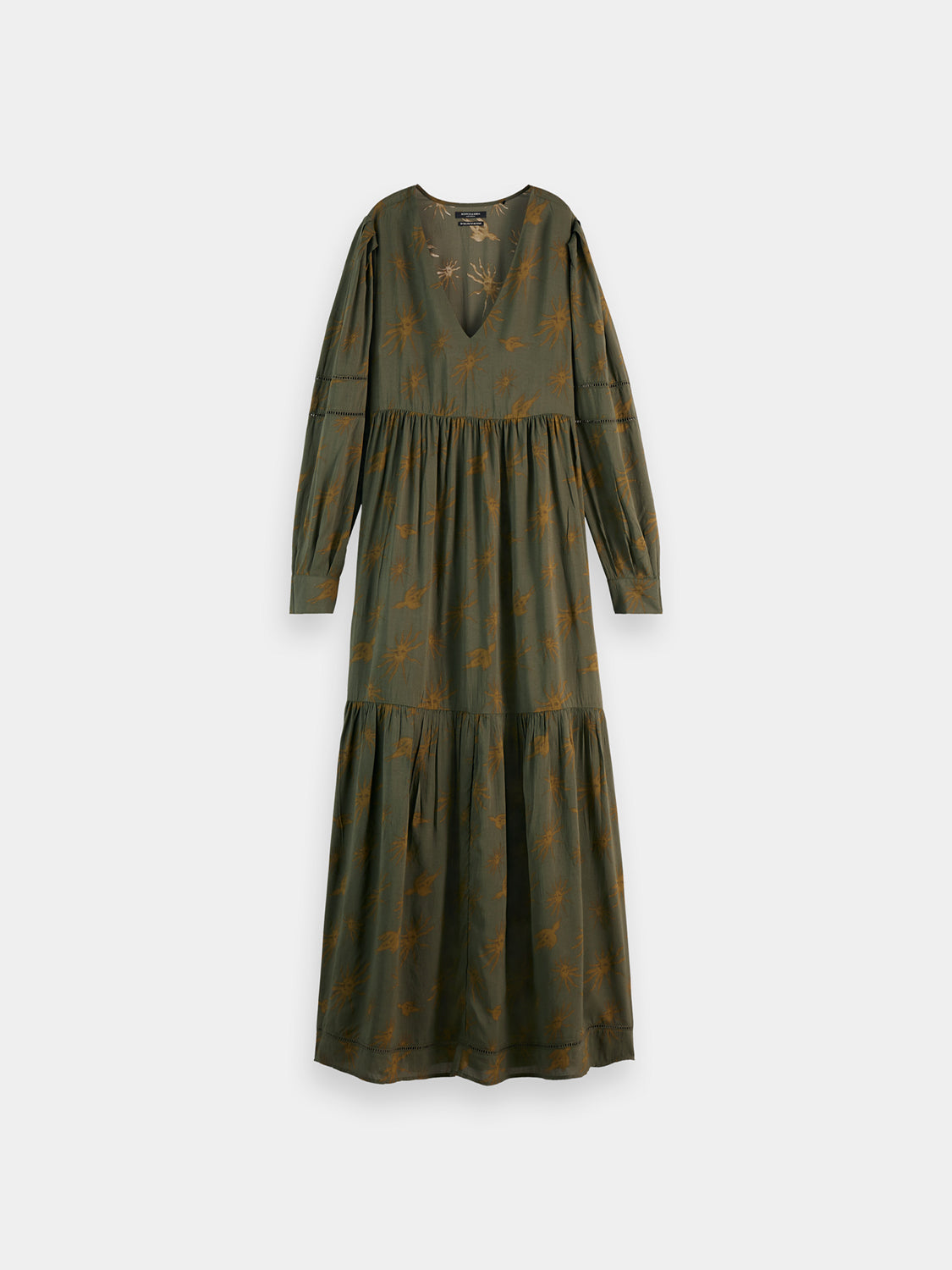Printed v-neck maxi dress - Scotch & Soda NZ