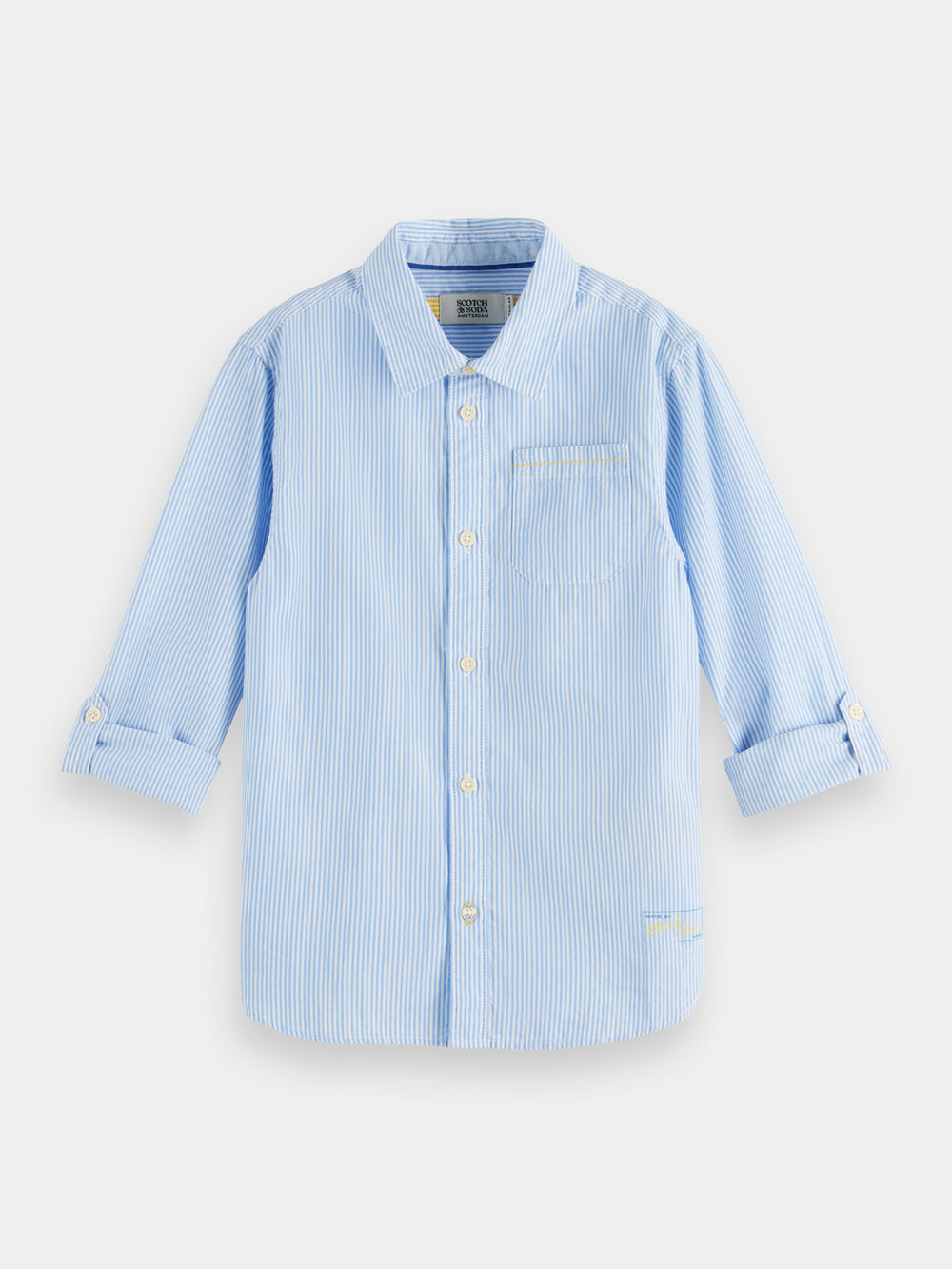 Kids - Regular-fit classic yarn-dyed shirt