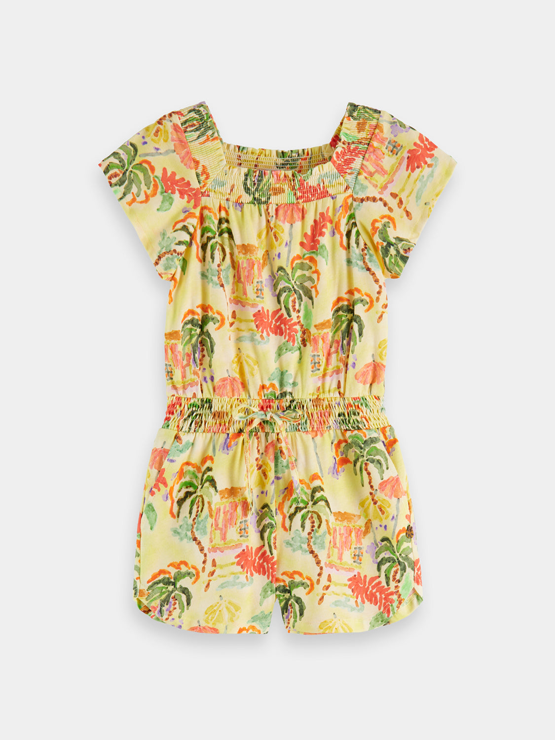 Kids - Printed jersey playsuit