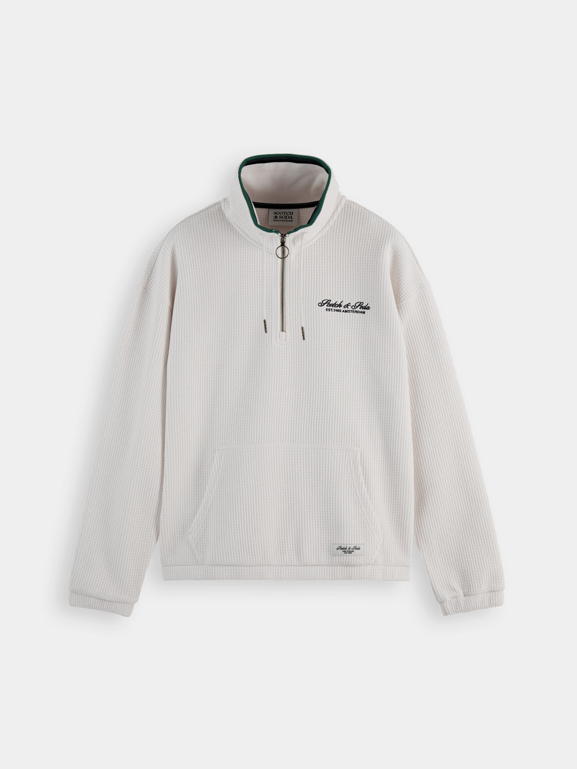 Waffle half-zip sweatshirt - Scotch & Soda NZ