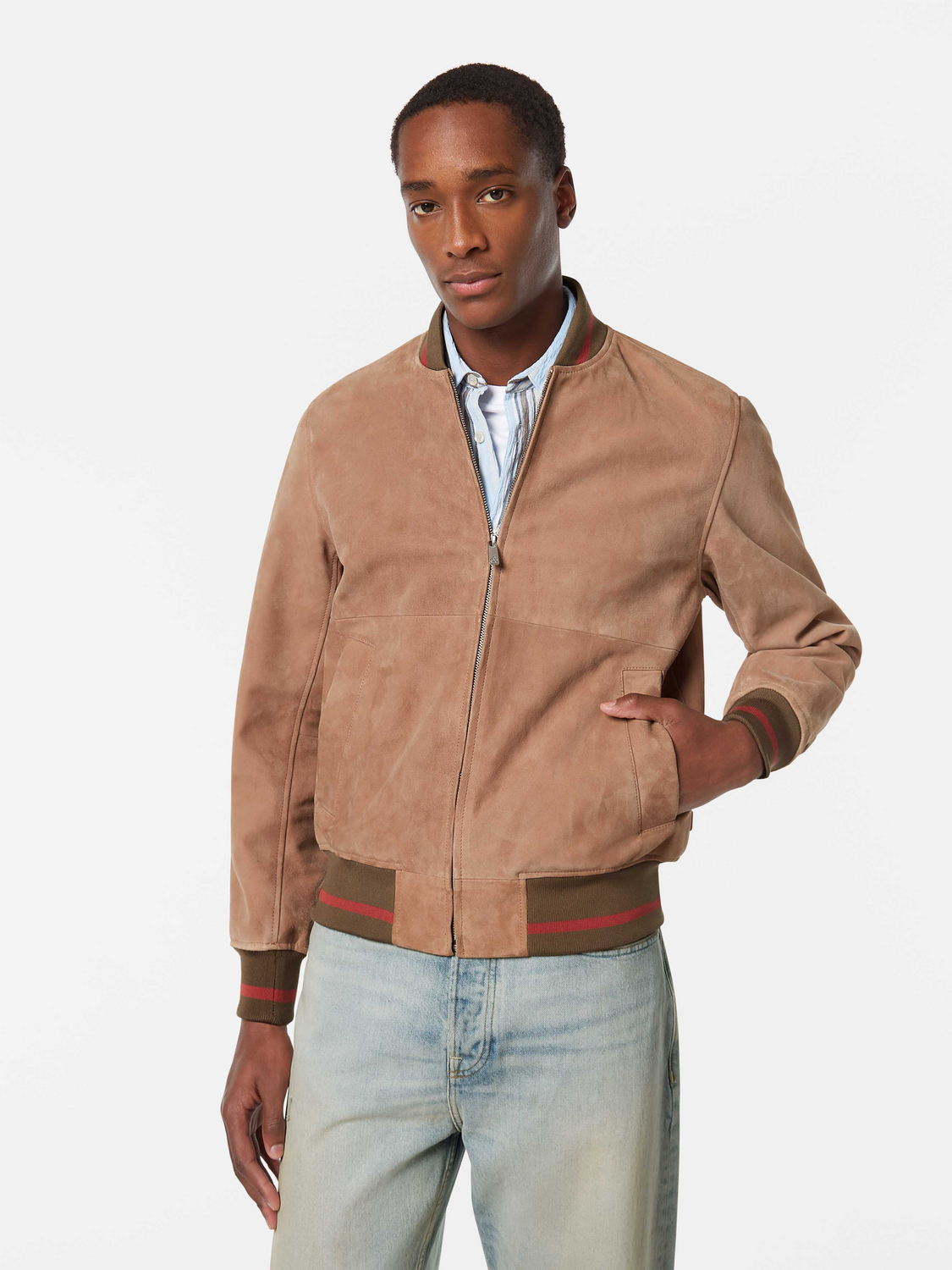 Suede bomber jacket - Scotch & Soda NZ