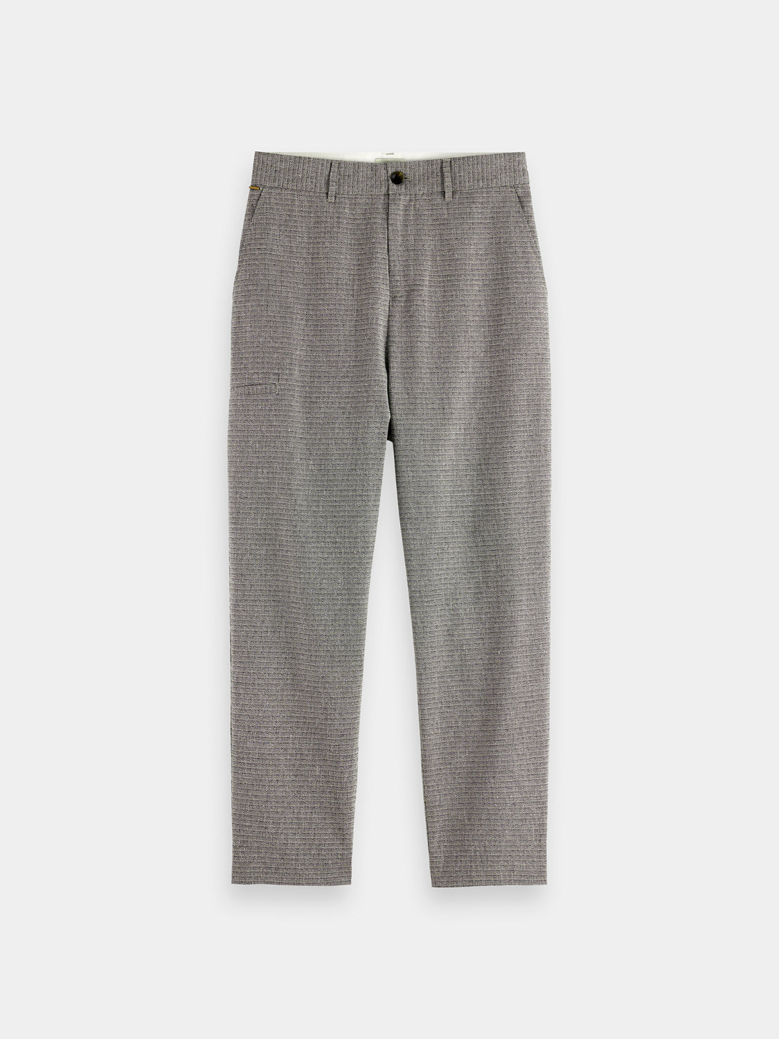 Basket weave chinos by Scotch & Soda, stylish men's pants featuring a textured woven fabric in a classic fit.
