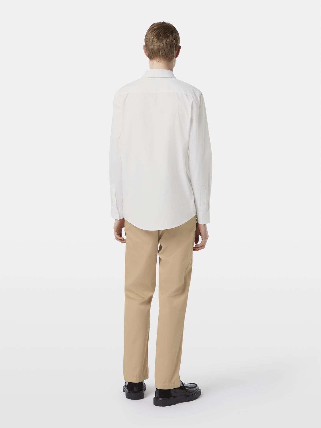 Long sleeve SCOTCH & SODA regular-fit shirt shown from the back, featuring a classic design and button-down collar.