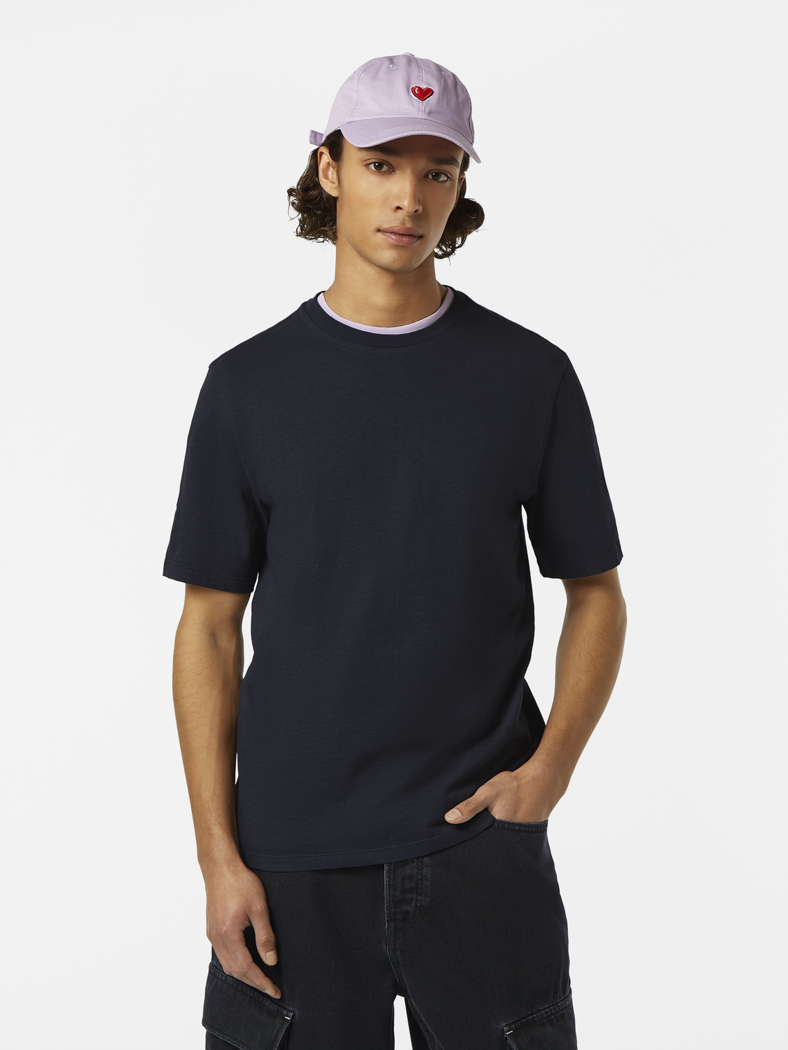 Cotton-linen t-shirt - Scotch & Soda NZ