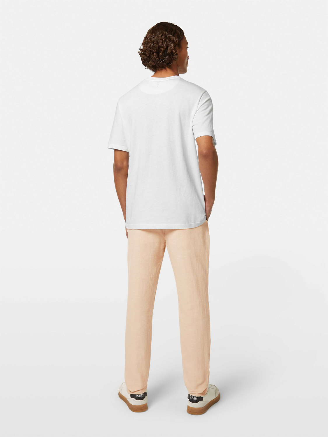 Cotton-linen t-shirt - Scotch & Soda NZ