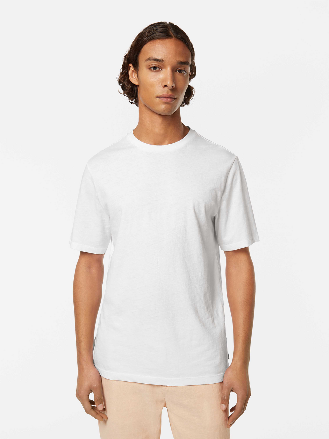 Cotton-linen t-shirt - Scotch & Soda NZ