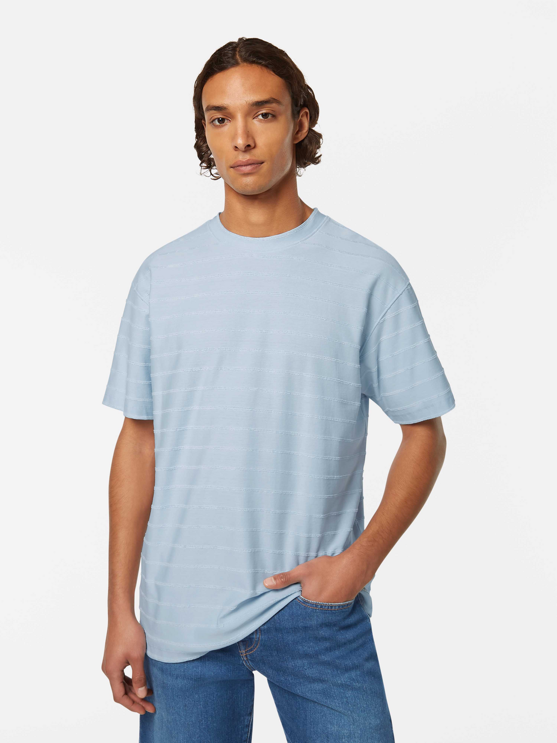 Towelling striped t-shirt - Scotch & Soda NZ