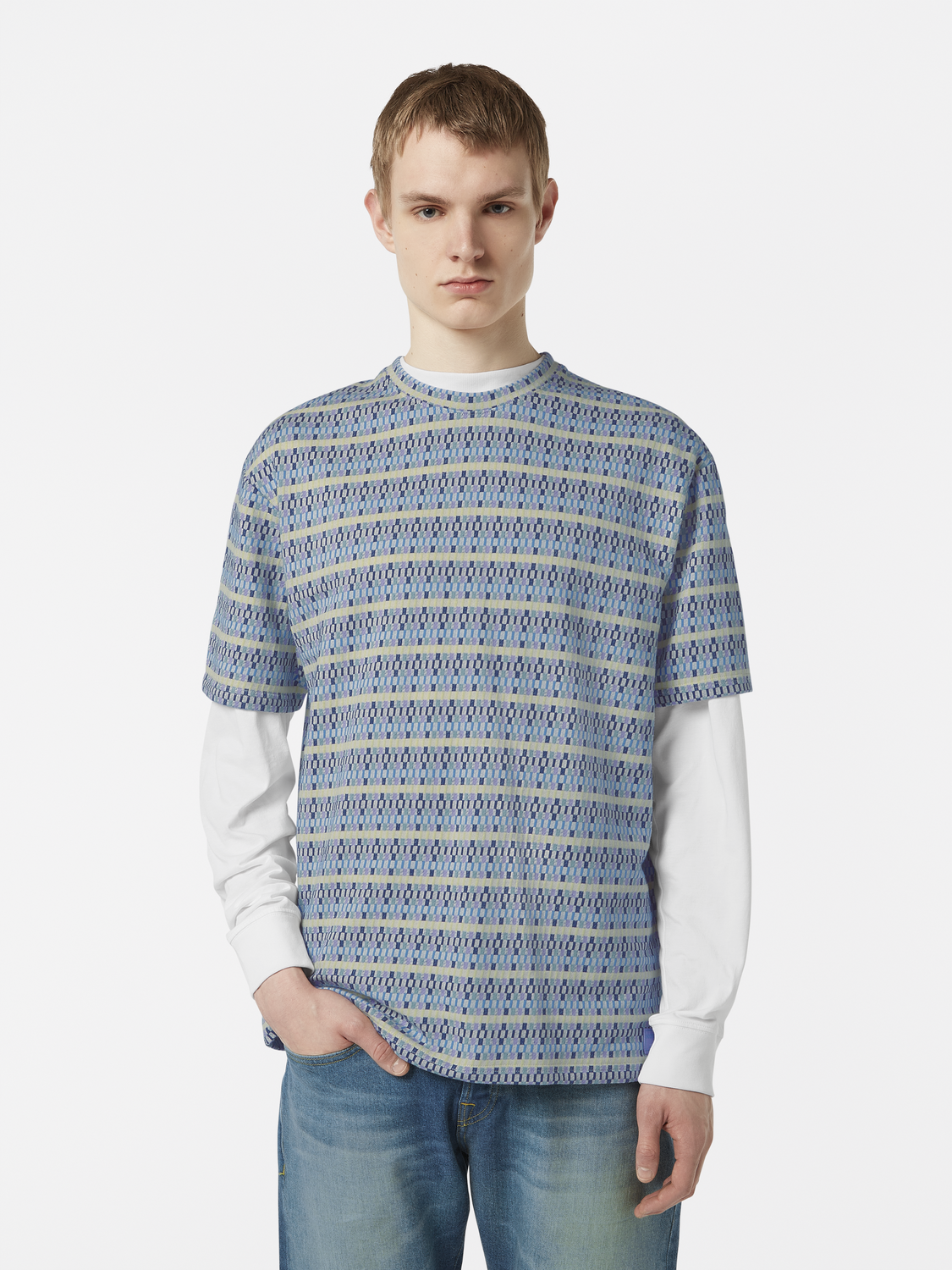 Jacquard t-shirt - Scotch & Soda NZ