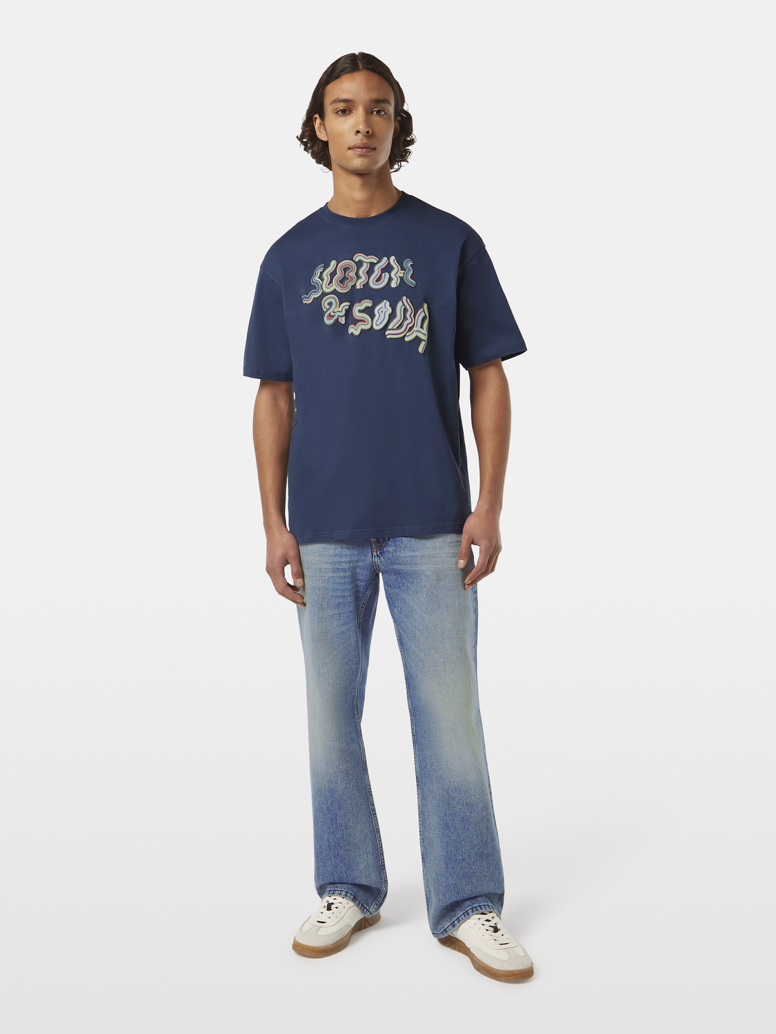 SCOTCH & SODA graphic logo short sleeve t-shirt featuring a bold front design on soft cotton fabric.