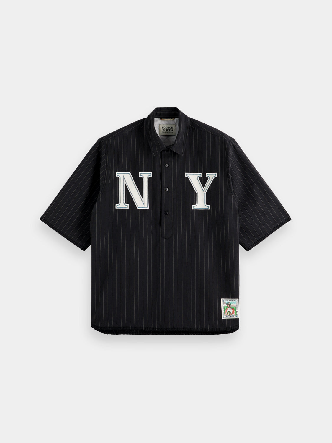 Tailored baseball shirt - Scotch & Soda NZ