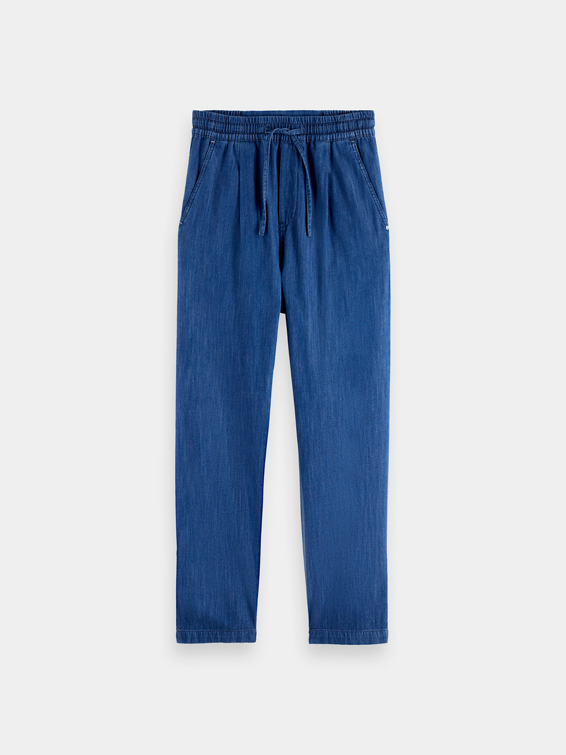 Lightweight denim pants from Scotch & Soda featuring classic five-pocket style and a relaxed fit.