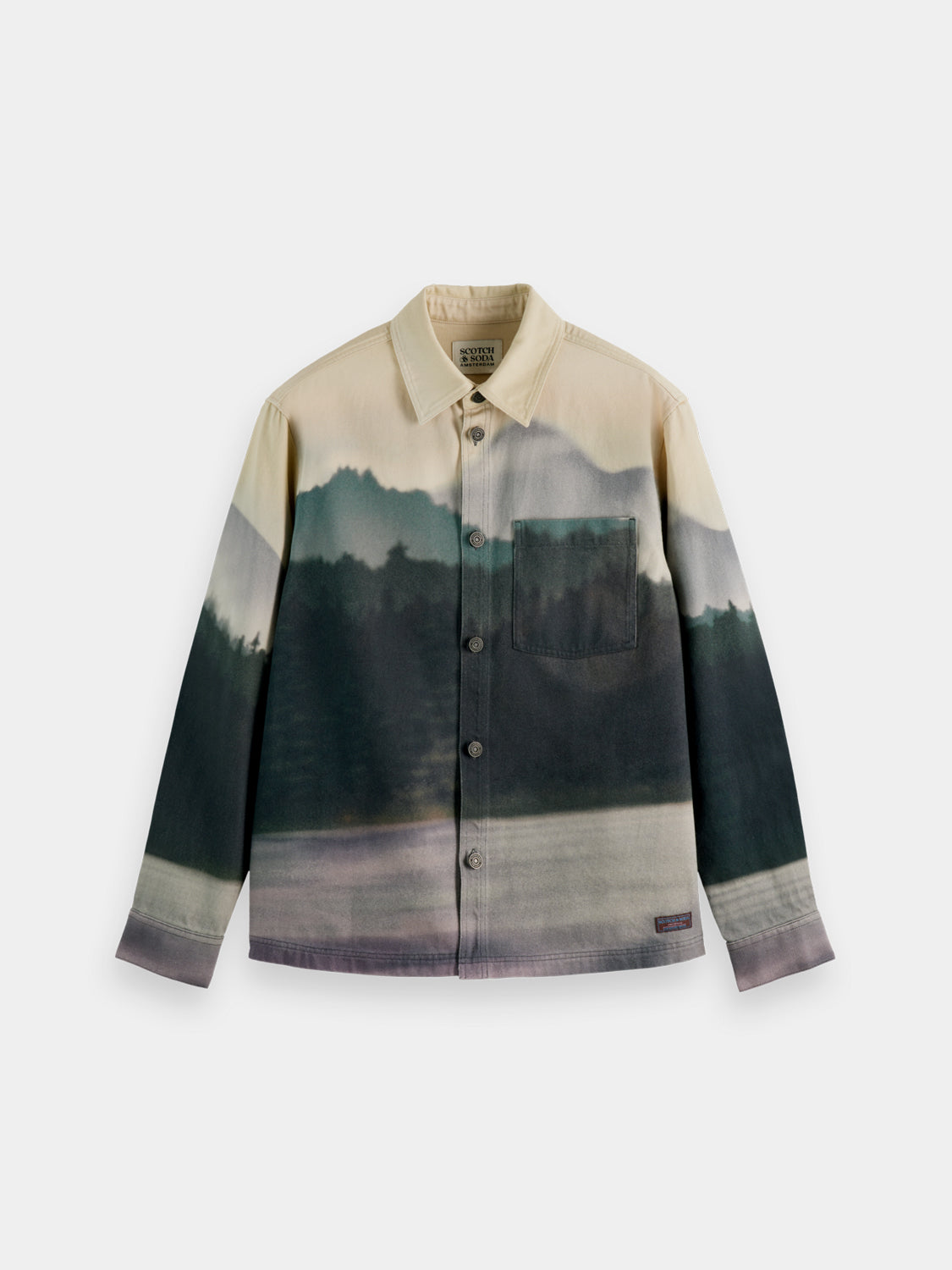 Printed twill overshirt - Scotch & Soda NZ