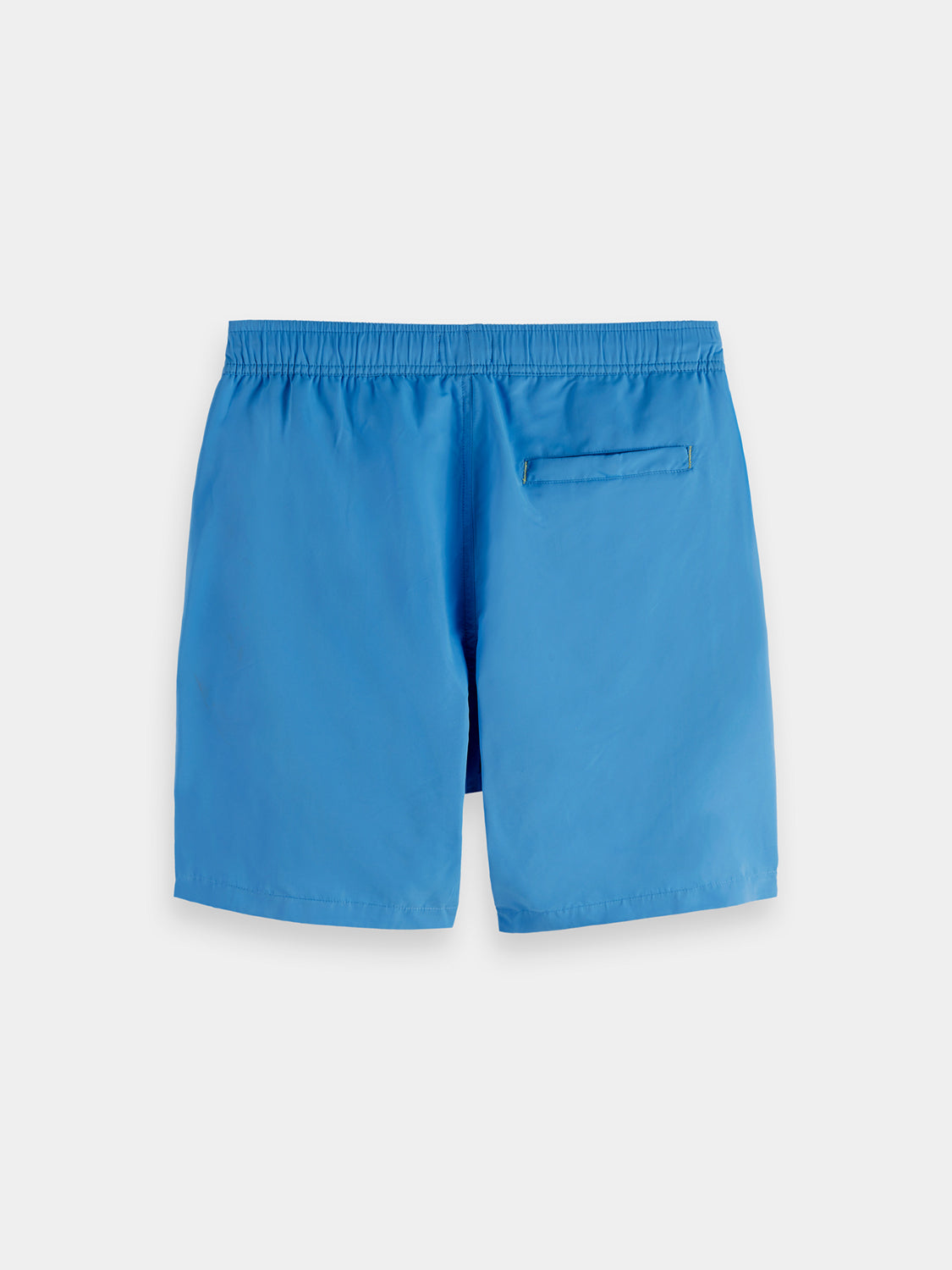 Mid-length SCOTCH & SODA swimshorts with a colorful pattern, displayed on a mannequin against a plain background.