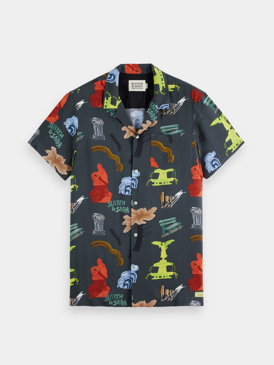 Printed viscose shirt